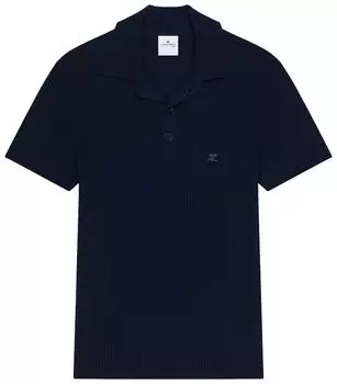 Поло Courrges Rib Knit Polo 'Navy', синий