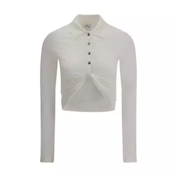 Поло Courrges с перекрученной деталью Courreges, белый