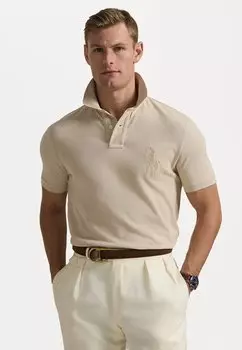 Поло CUSTOM SLIM FIT BIG PONY MESH POLO SHIRT Polo Ralph Lauren, серый