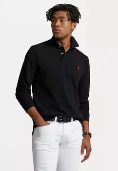 Поло Custom Slim Fit Polo Ralph Lauren, черный
