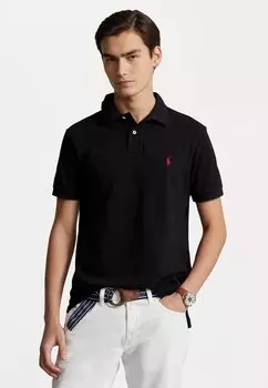 Поло CUSTOM SLIM FIT Polo Ralph Lauren, черный
