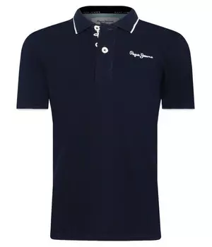 Поло детское Pepe Jeans London на пуговицах, синий