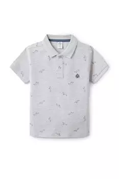 Поло для мальчиков на коньках Springfield Kids, светло-серый