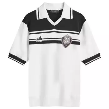 Поло Dolce & Gabbana Knitted Football Polo, цвет White & Black