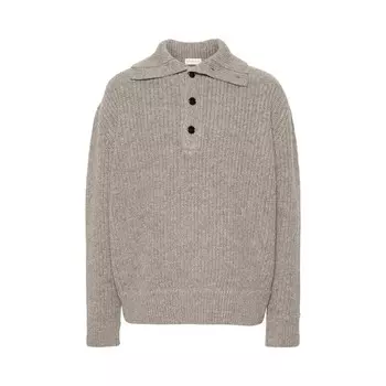 Поло Dries Van Noten High Neck Polo Shirt, цвет Grey Melange