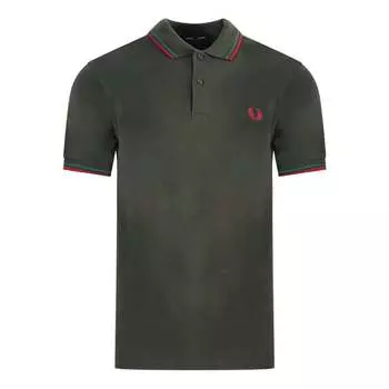 Поло двойное свободное m3600 l85 бордовый Fred Perry, коричневый