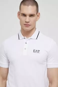 Поло EA7 Emporio Armani, белый