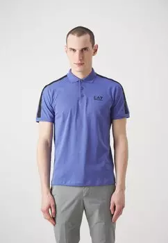 Поло EA7 Emporio Armani, васильковый