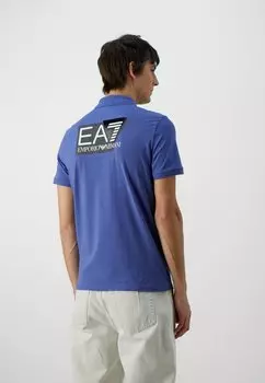 Поло EA7 Emporio Armani, васильковый