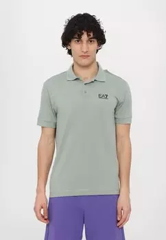 Поло EA7 Emporio Armani, зеленый