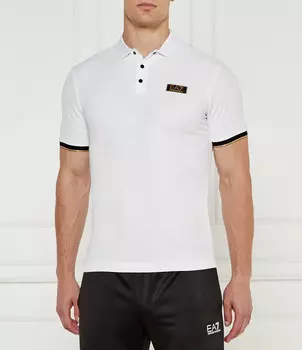 Поло EA7 Regular Fit, белый