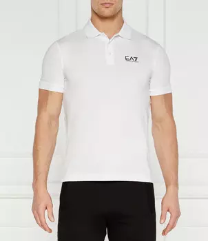 Поло EA7 Regular Fit, белый