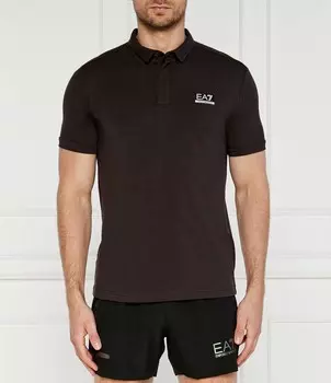 Поло EA7 Regular Fit, черный