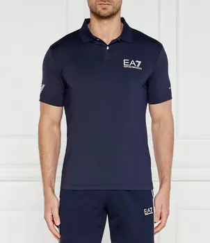 Поло EA7 Regular Fit, темно-синий