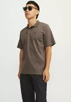 Поло Einfarbig Jack & Jones, темно коричневый