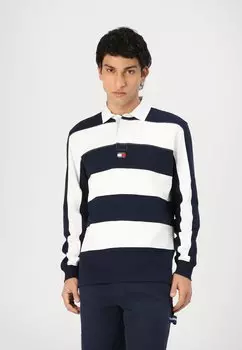 Поло ENTRY STRIPE BADGE RUGBY Tommy Jeans, темно-синий