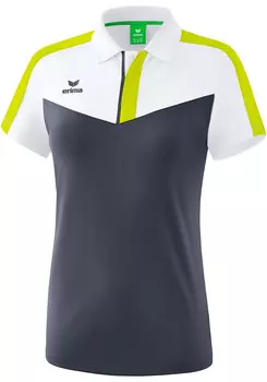 Поло erima Squad, цвет weiss/slate grey/bio lime