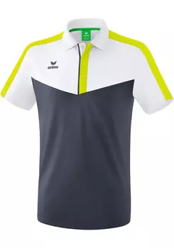 Поло erima Squad, цвет weiss/slate grey/bio lime