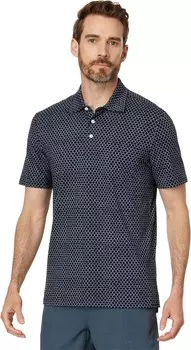 Поло Faherty Short Sleeve Movement Pique Polo, цвет Midnight Fishscale