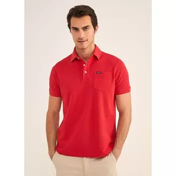 Поло Faonnable Basic Pocket, красный