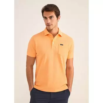 Поло Faonnable Basic Pocket, оранжевый