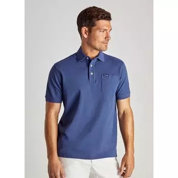 Поло Faonnable Basic Pocket, синий