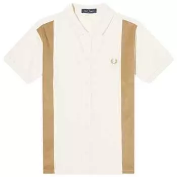 Поло Fred Perry Block Stripe Button Through Polo, экрю