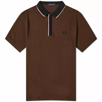 Поло Fred Perry Concelaed Placket, цвет Burnt Tobacco