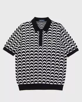 Поло Fred Perry Jacquard Knitted Shirt, цвет 102 black