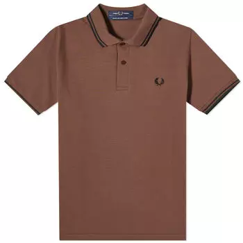 Поло Fred Perry Original Twin Tipped Polo, цвет Brick & Black