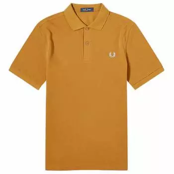 Поло Fred Perry Plain Polo, цвет Dark Caramel & Silver Blue