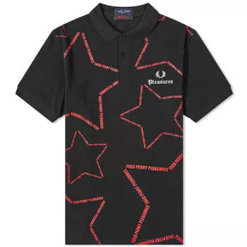 Поло Fred Perry x Pleasures Star, черный
