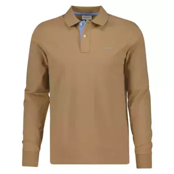 Поло Gant Reg Contrast Rugger, коричневый