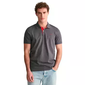 Поло Gant Reg Contrast Rugger, серый