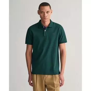 Поло Gant Reg Contrast Rugger, зеленый