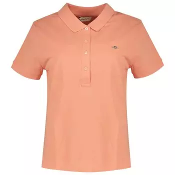 Поло Gant Slim Sheild Cap Pique, розовый