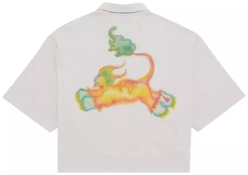 Поло GOAT x Diana Yesenia Alvarado for Art Basel '24/'25 Cropped Polo Shirt, серый