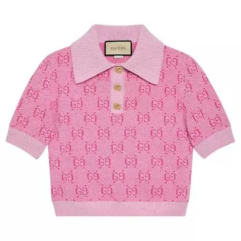 Поло Gucci Jacquard Polo, розовый