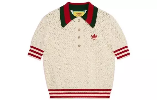 Поло Gucci X Adidas из хлопка, белый