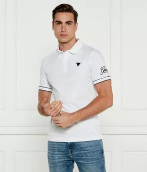 Поло Guess Jeans Lyle Slim Fit, белый