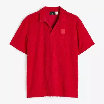 Поло H&amp;M Keith Haring Regular Fit Terry, красный