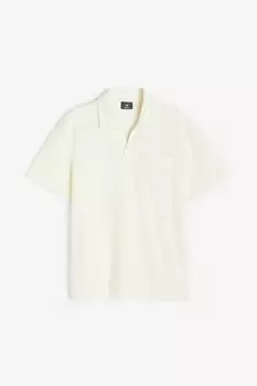 Поло H&amp;M Regular Fit Terry, светло-бежевый