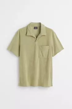 Поло H&amp;M Regular Fit Terry, зелёный