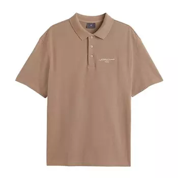 Поло H&amp;M Relaxed Fit, бежевый
