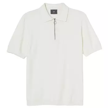 Поло H&amp;M Slim Fit, белый