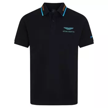 Поло Hackett Amr Jacquard Tipped, черный