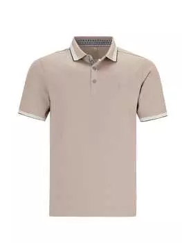 Поло hajo Poloshirt Pique, серо-коричневый
