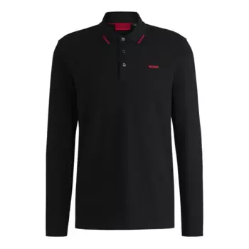 Поло HUGO Derrikos 10269326 polo, черный