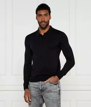 Поло Hugo San Pippo-CV Slim Fit, черный