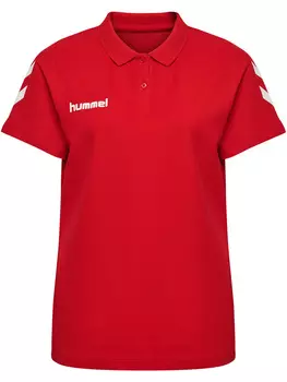 Поло Hummel Hmlgo Cotton Polo Woman, цвет TRUE RED